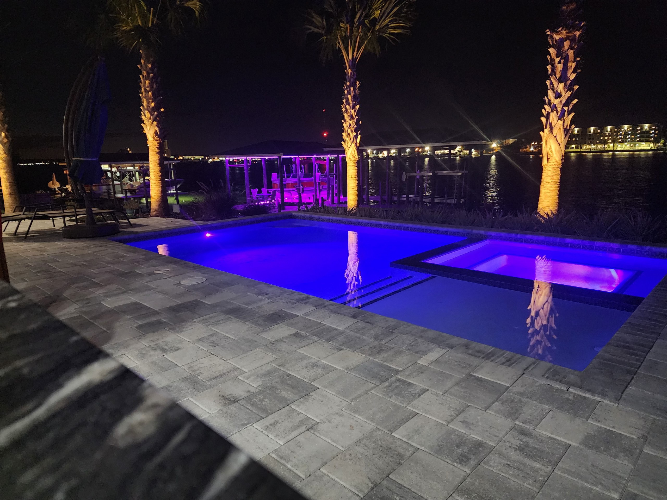 Night lighting for Pools